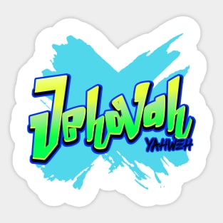 Jehovah-Yahweh Spray Paint Christian Sticker